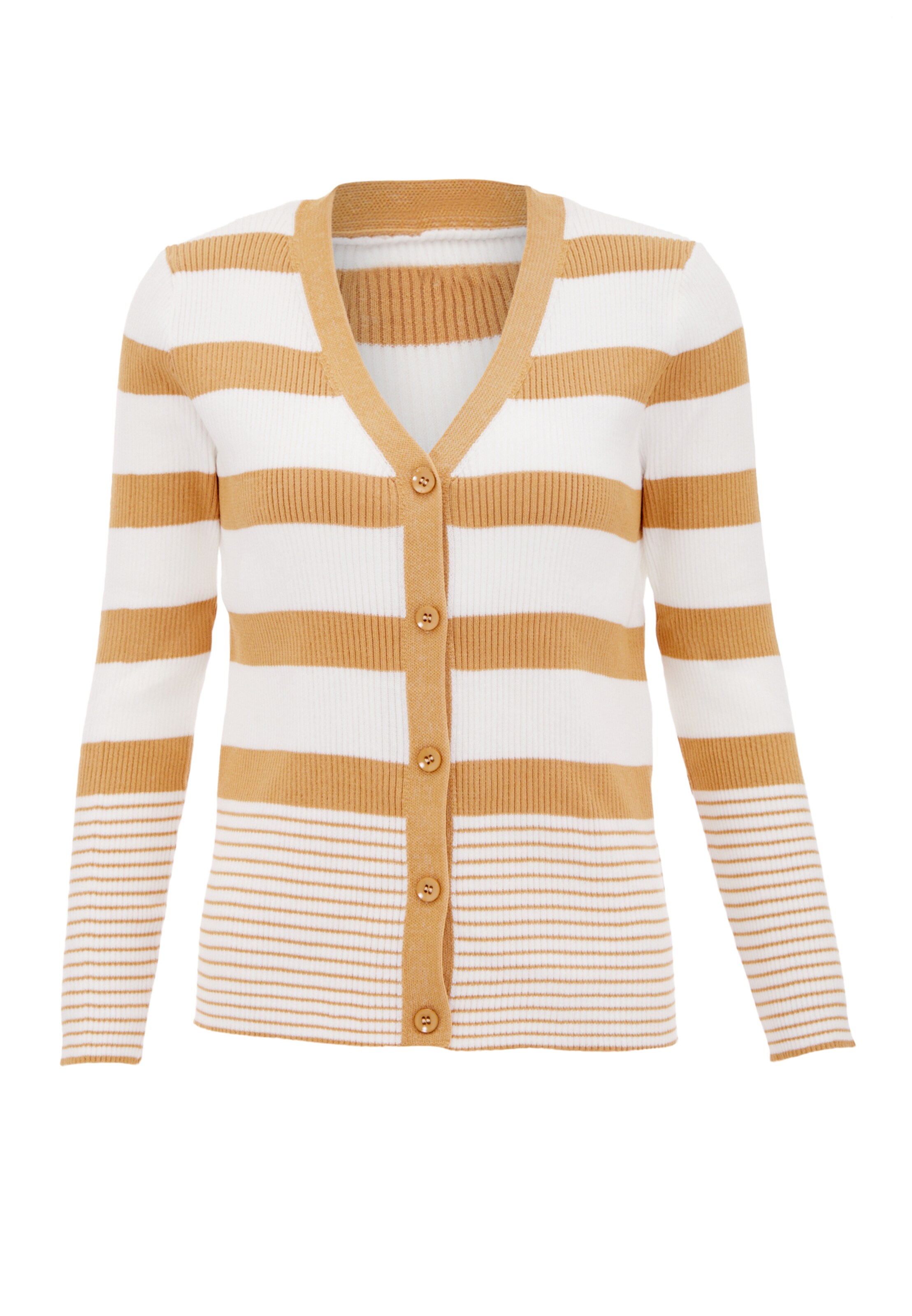 SANIKA Strickjacke in Beige: Vorderseite