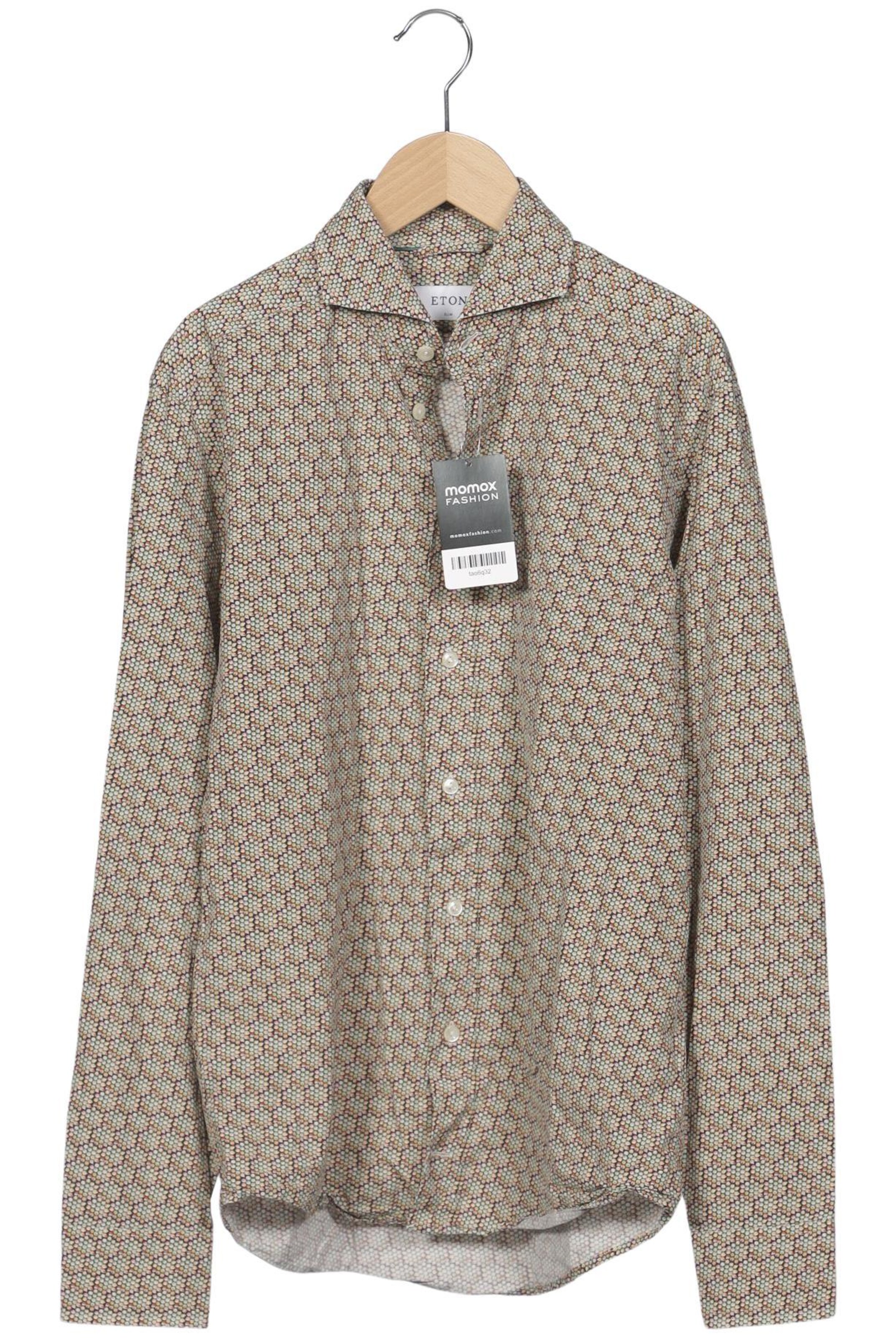 ETON Button Up Shirt in S in Beige: front