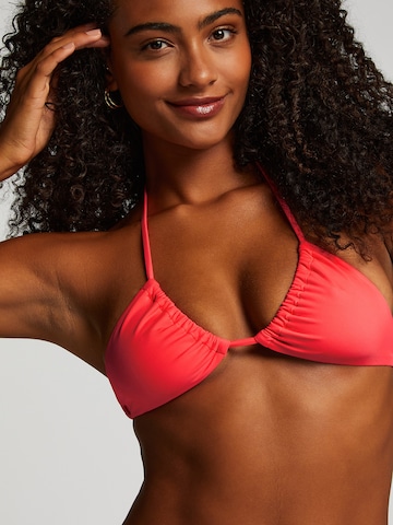 Hunkemöller - Triangular Top de biquíni 'Doha' em vermelho