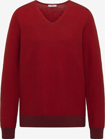 CECIL Pullover im Two-Tone-Look mit V-Neck in Rot: Vorderseite