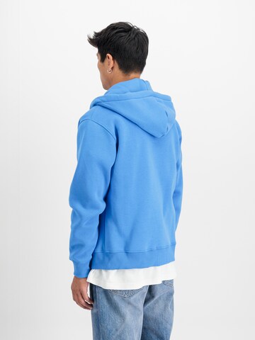 ALPHA INDUSTRIES Zip-Up Hoodie in Blue