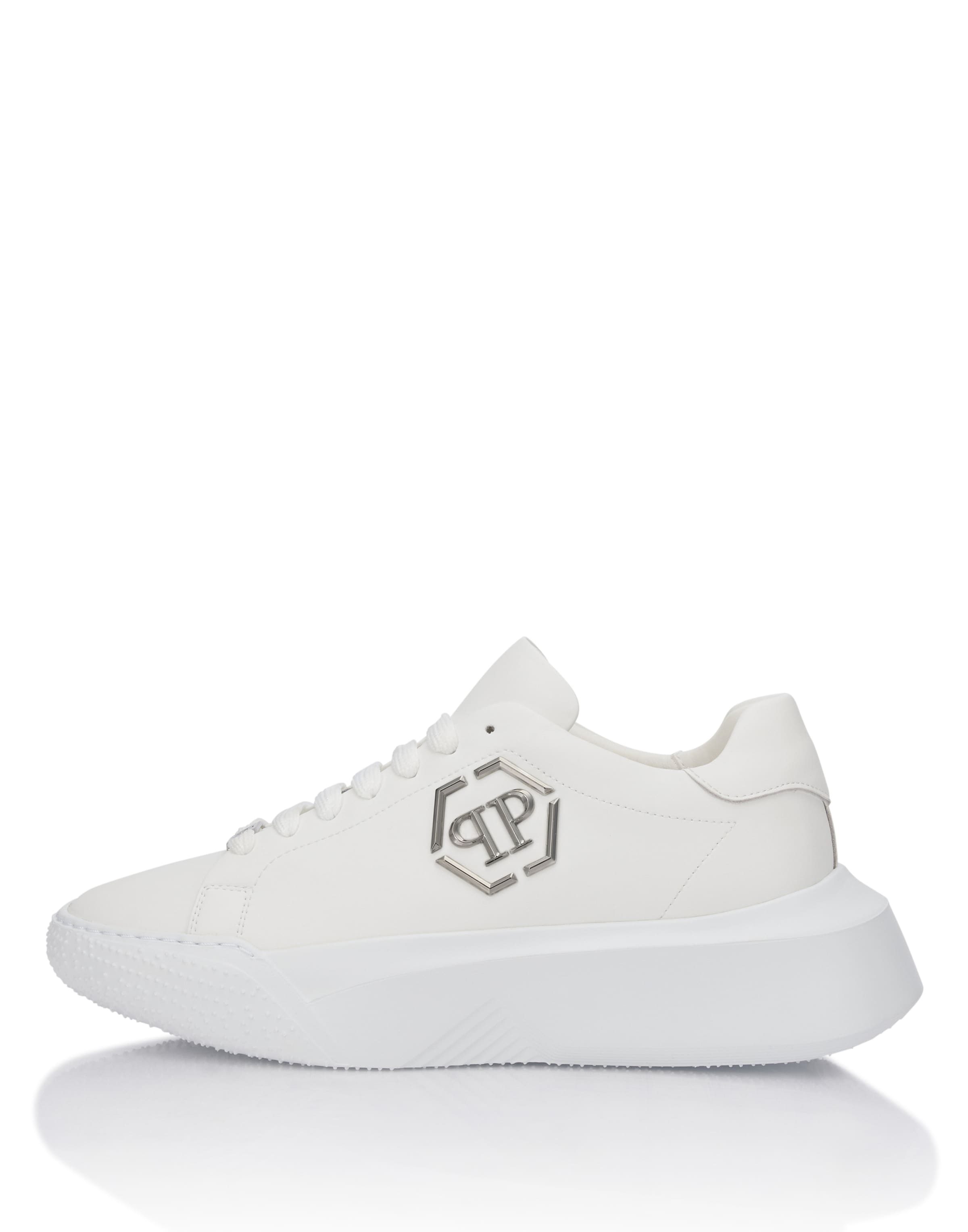 Philipp Plein - Zapatillas deportivas bajas 'Godzilla' en blanco: frente