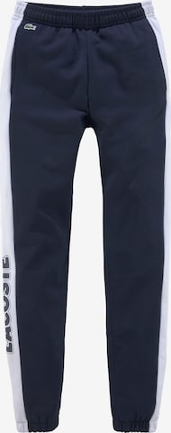 LACOSTE Tapered Pants in Blue: front