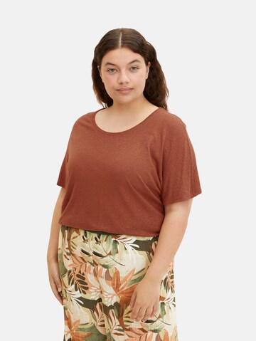Tom Tailor Women + Shirt in Brown: front