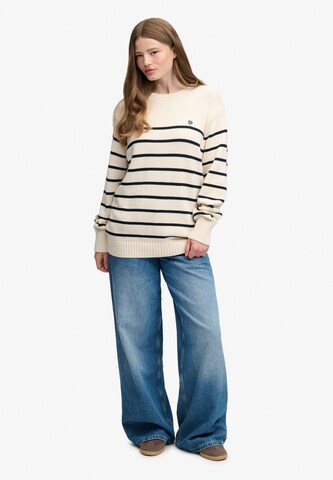 Pull-over oversize Superdry & Co en blanc