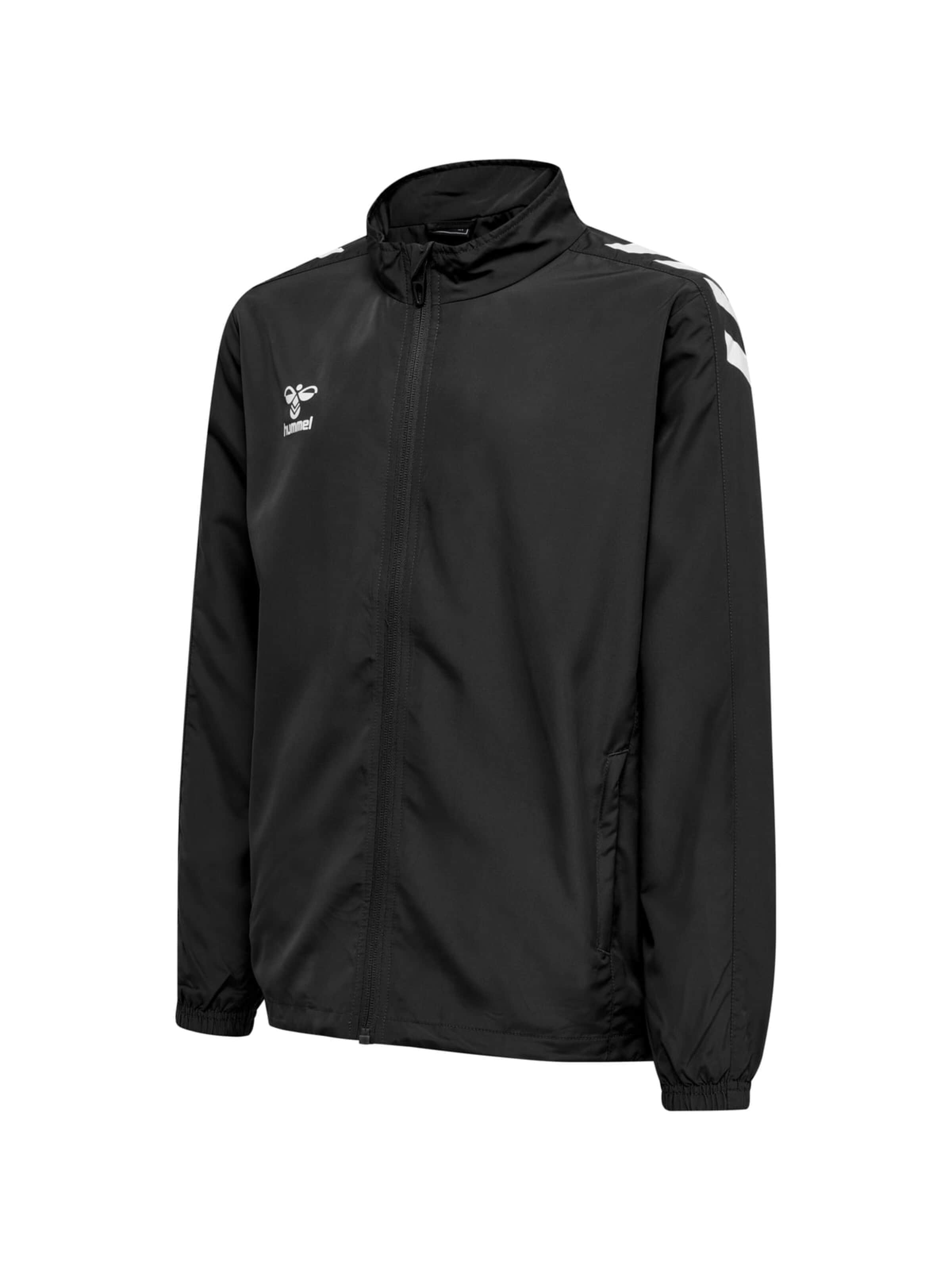 Veste de sport 'hmlCORE XK MICRO ZIP JACKET KIDS' Hummel en noir : devant