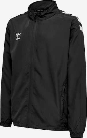 Veste de sport 'hmlCORE XK MICRO ZIP JACKET KIDS' Hummel en noir : devant