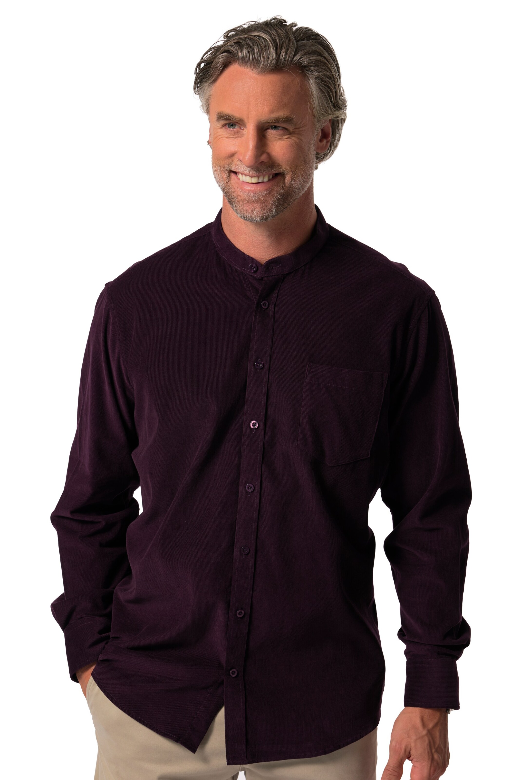 Boston Park Regular fit Button Up Shirt in Purple: front