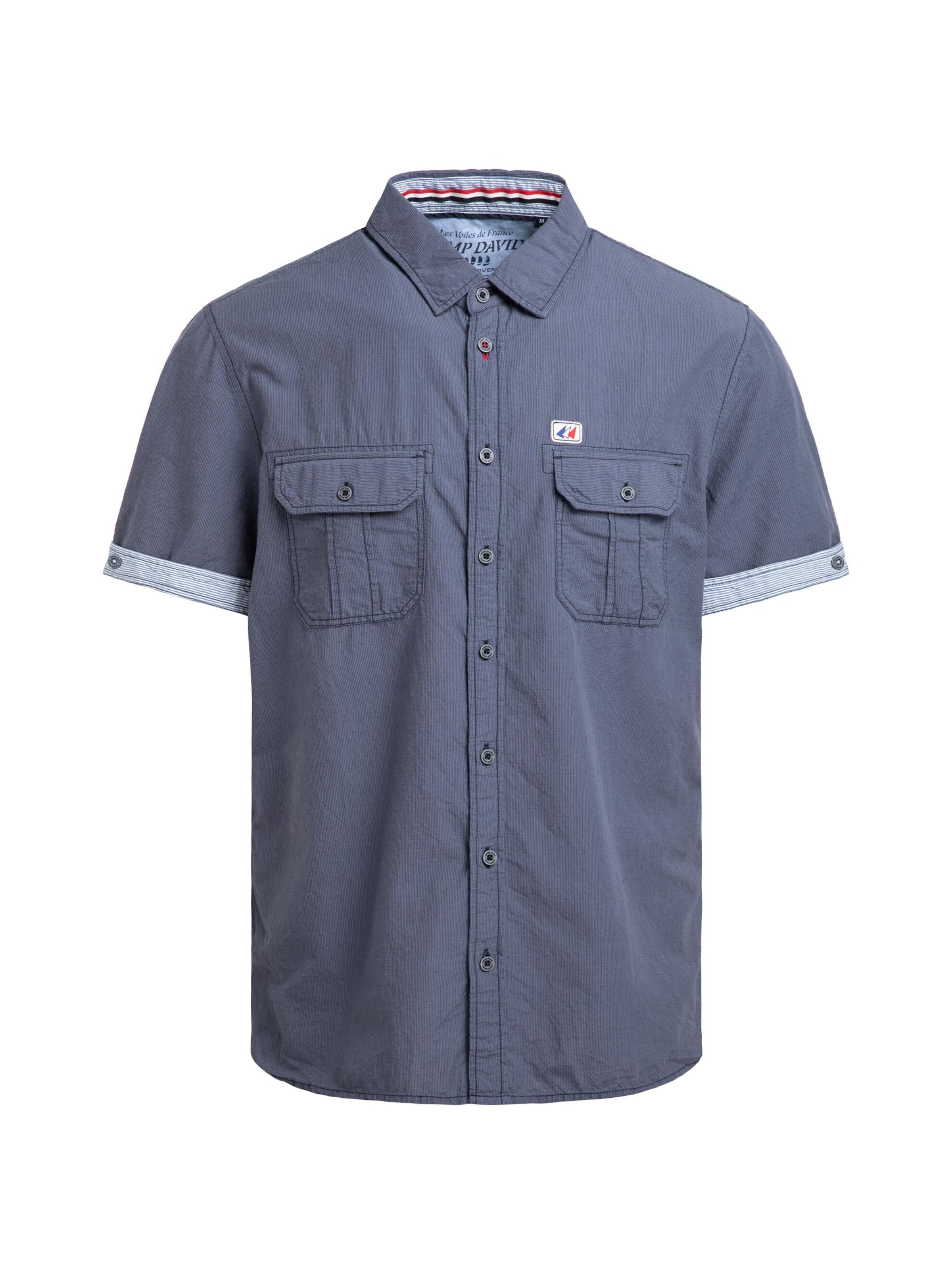 CAMP DAVID Regular fit Button Up Shirt in Blue: front