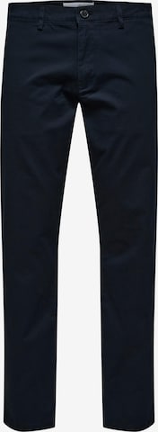 Coupe slim Pantalon chino 'Miles Flex' SELECTED HOMME en bleu : devant