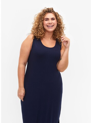 Robe 'CARLY' Zizzi en bleu : devant