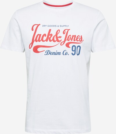 JACK & JONES Tričko 'MOON' - námornícka modrá / melónová / šedobiela, Produkt