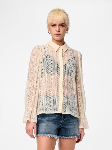 PIECES Blouse 'ALARA' in Beige: voorkant