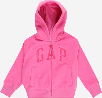 GAP Fleece jas in Roze: voorkant