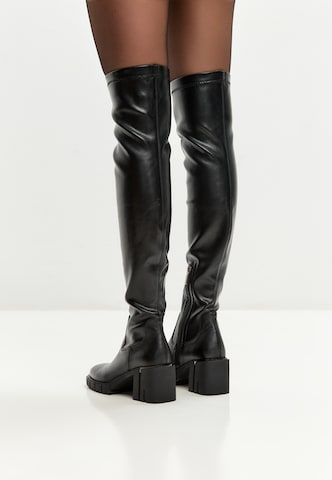 CESARE GASPARI Overknees in Schwarz