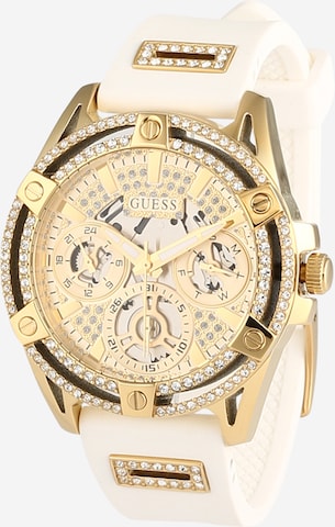GUESS Analog Watch 'QUEEN' in White: front