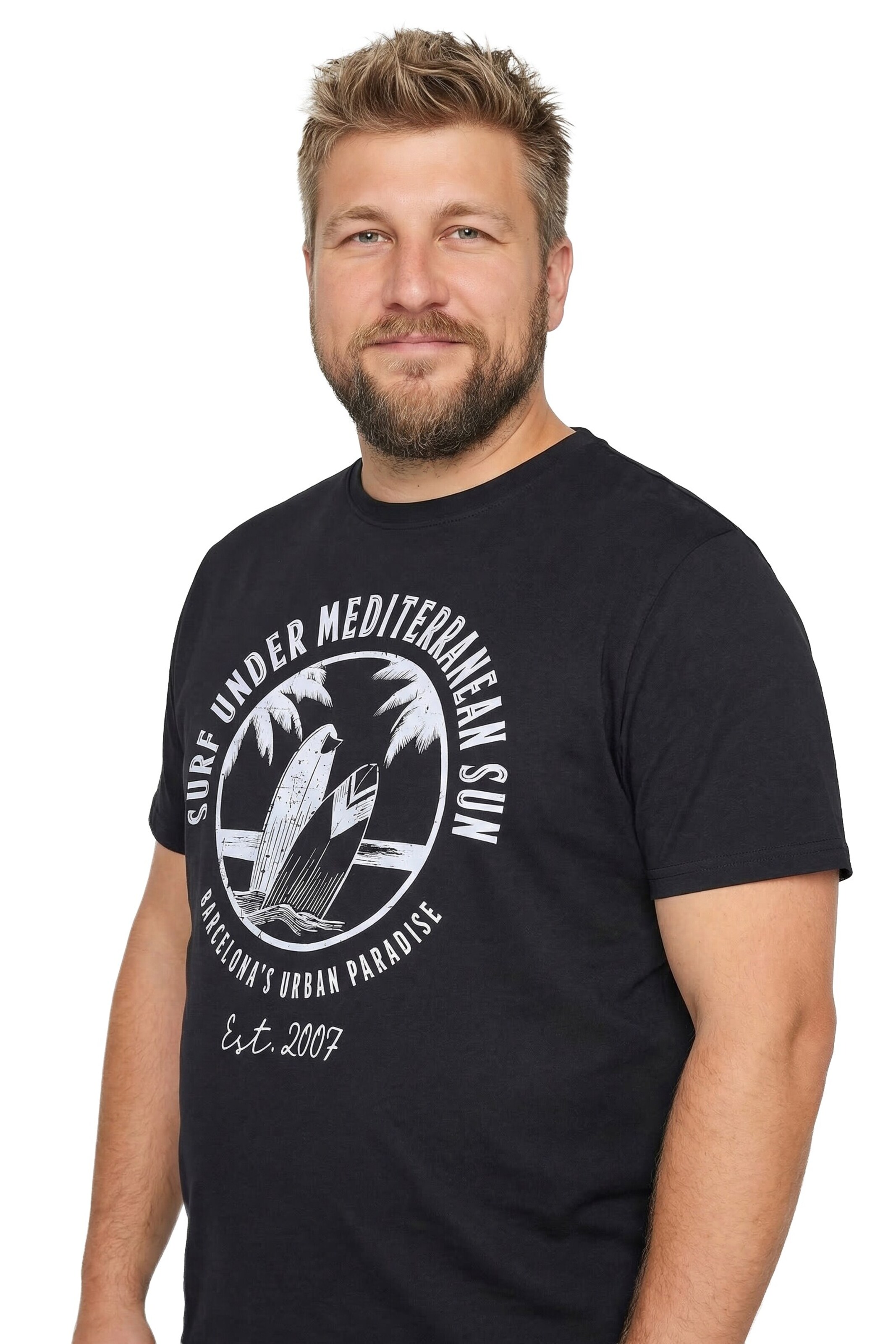 Men Plus Shirt in Black