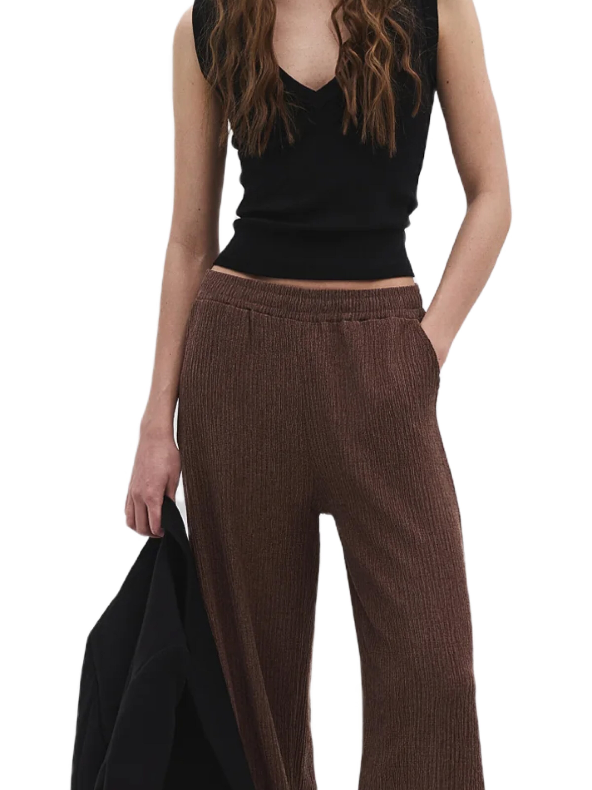 No Matter What Wide Leg Hose in Braun