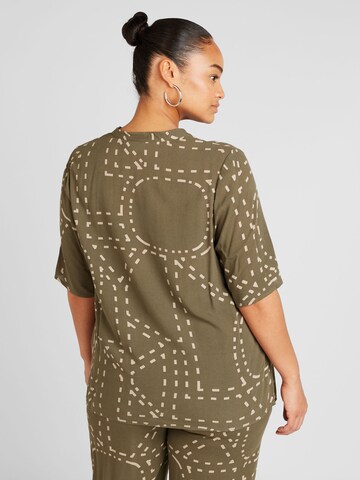 ONLY Carmakoma - Blusa 'PHOEBE' em verde