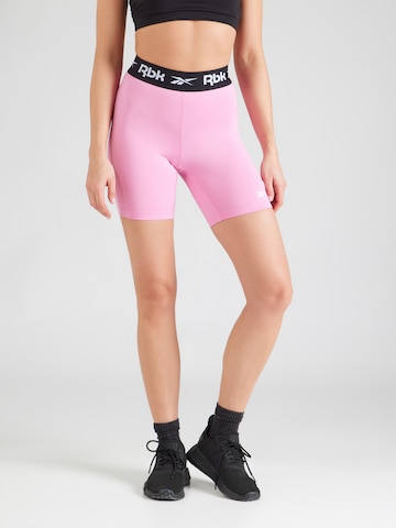 Reebok Skinny Sportnadrágok 'ID TRAIN' - rózsaszín: elől