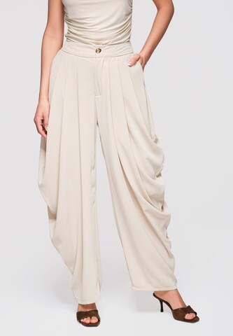 Ombre Trousers in Beige: front