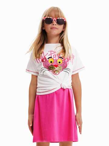 Tricou 'Pink Panther' de la Desigual pe alb