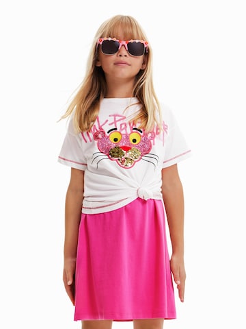 Desigual - Camiseta 'Pink Panther' en blanco