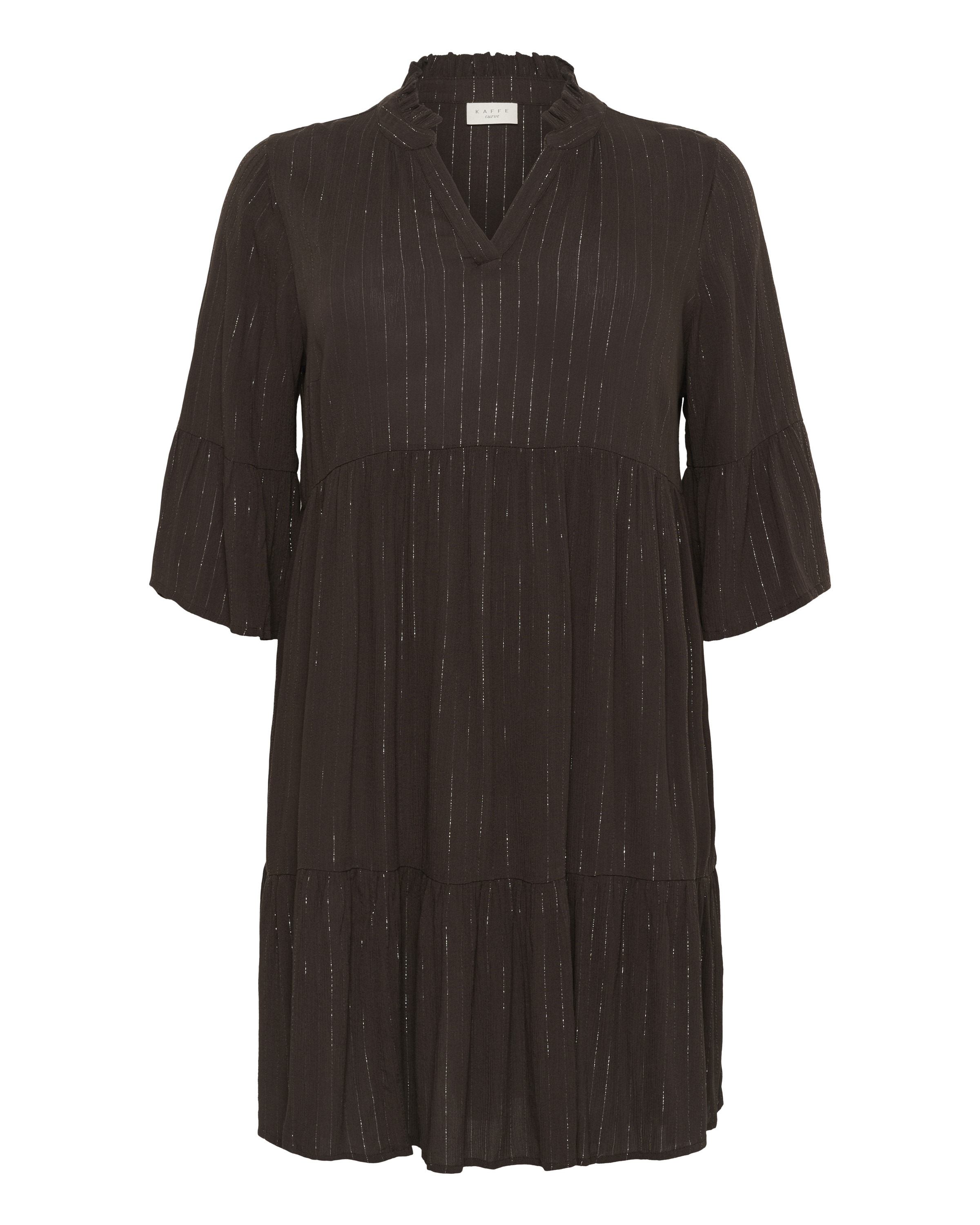 KAFFE CURVE Kleid 'KCLio' in Braun: Vorderseite