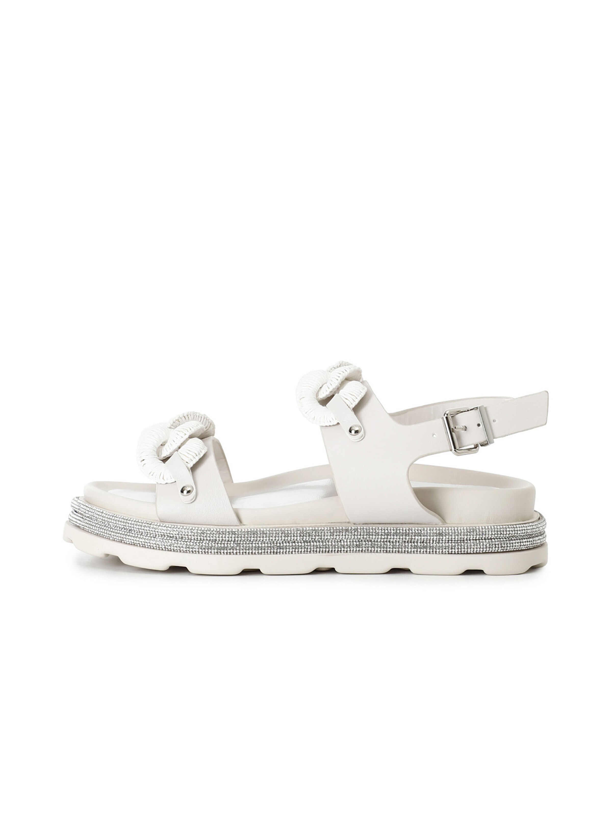 Sandalo di CAFè NOIR in beige: frontale