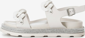 Sandalo di CAFè NOIR in beige: frontale