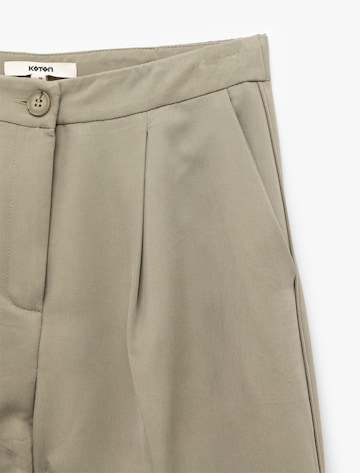 Koton Wide leg Trousers with creases in Green