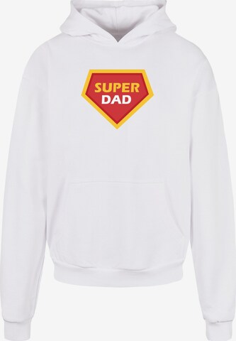 Merchcode Sweatshirt 'Fathers Day - Suped dad' in Weiß: predná strana