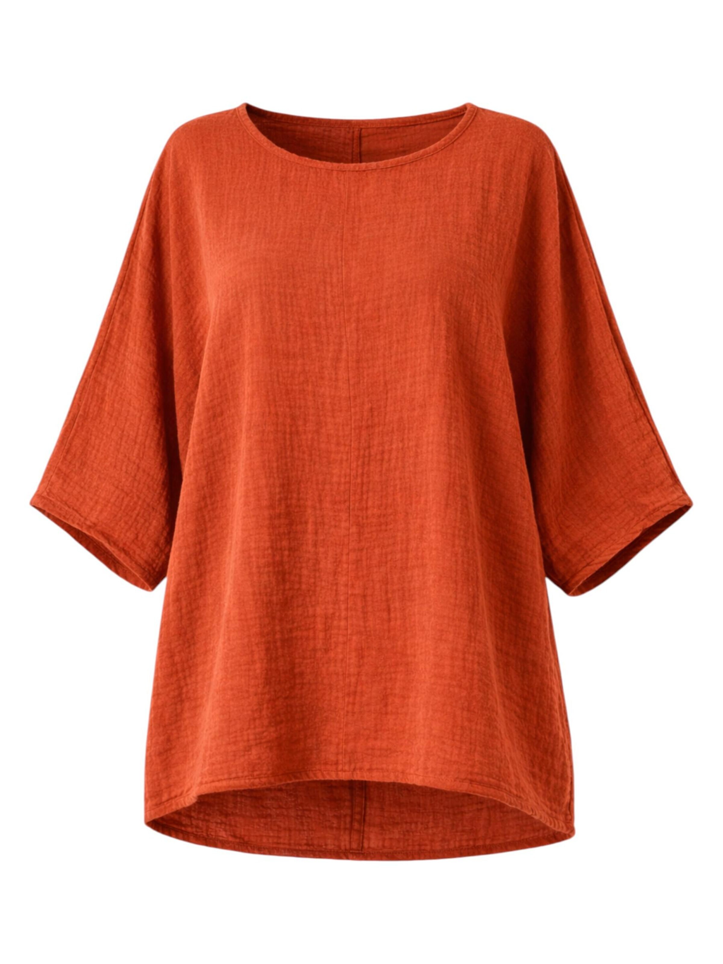 WENOR Bluse 'MUSALI'‌‌‌‌‌ in S-L in orangerot, Produktansicht