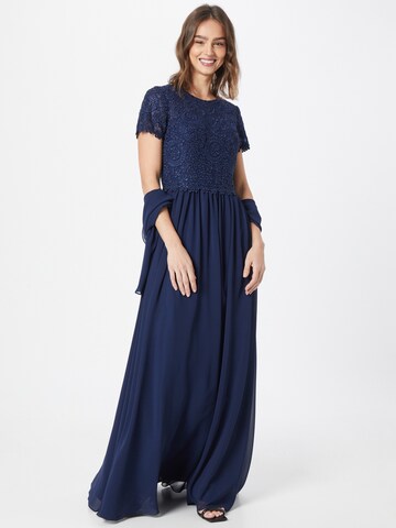 mascara Evening Dress in Blue