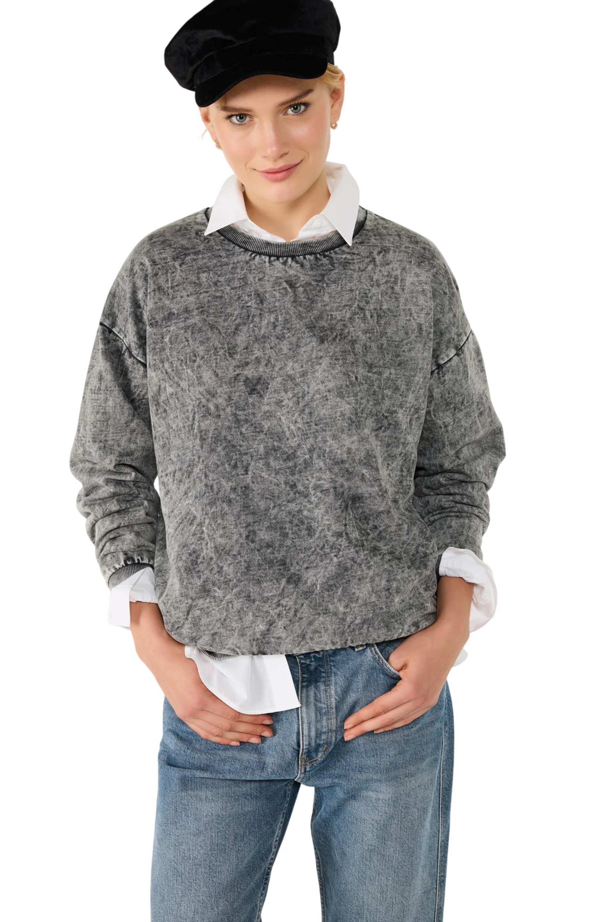 No Matter What Sweatshirt in Grey: front