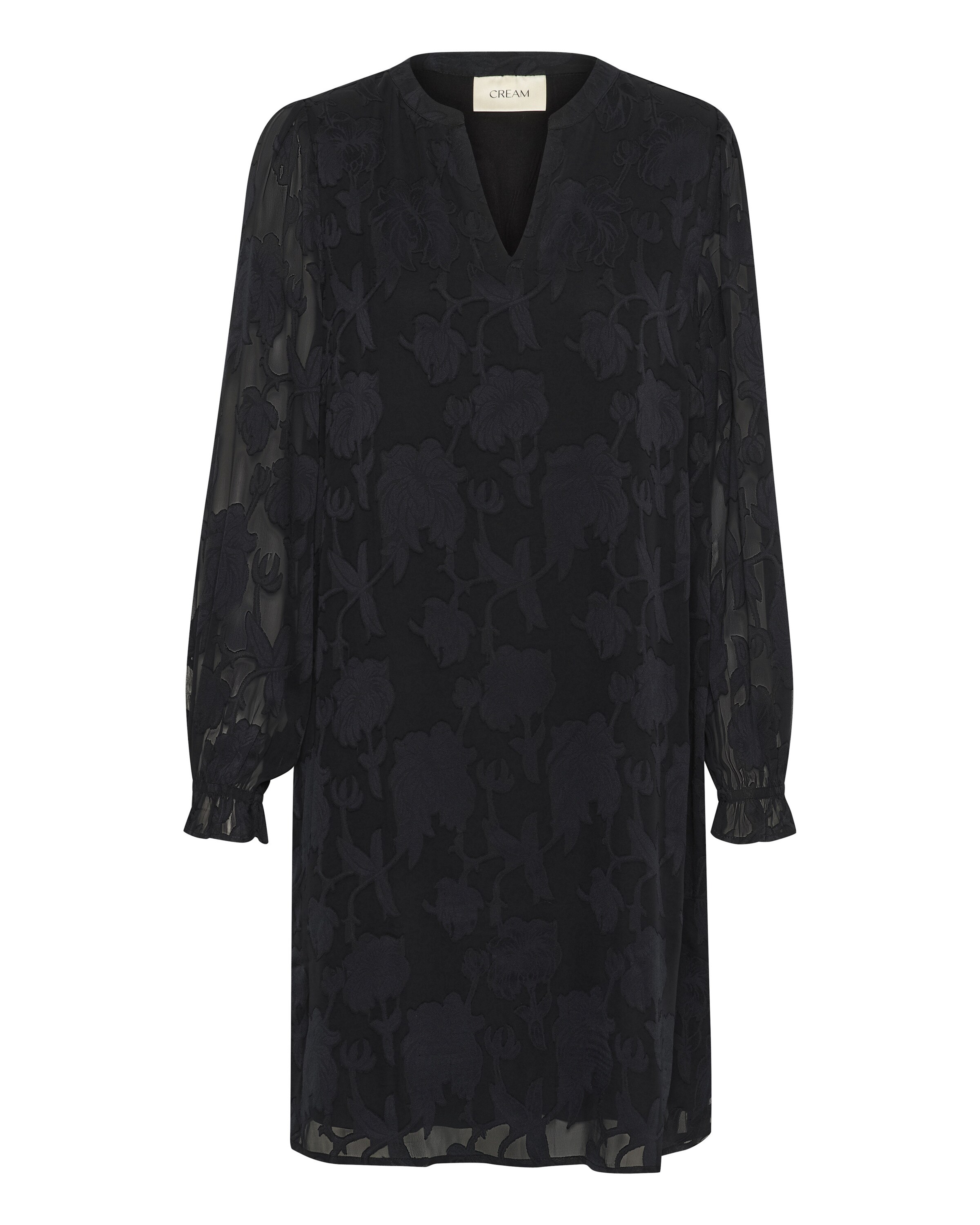 Cream Dress 'Yana' in Black, Item view