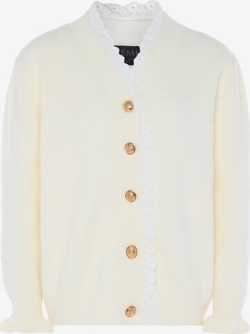 NAEMI Knit Cardigan in White: front