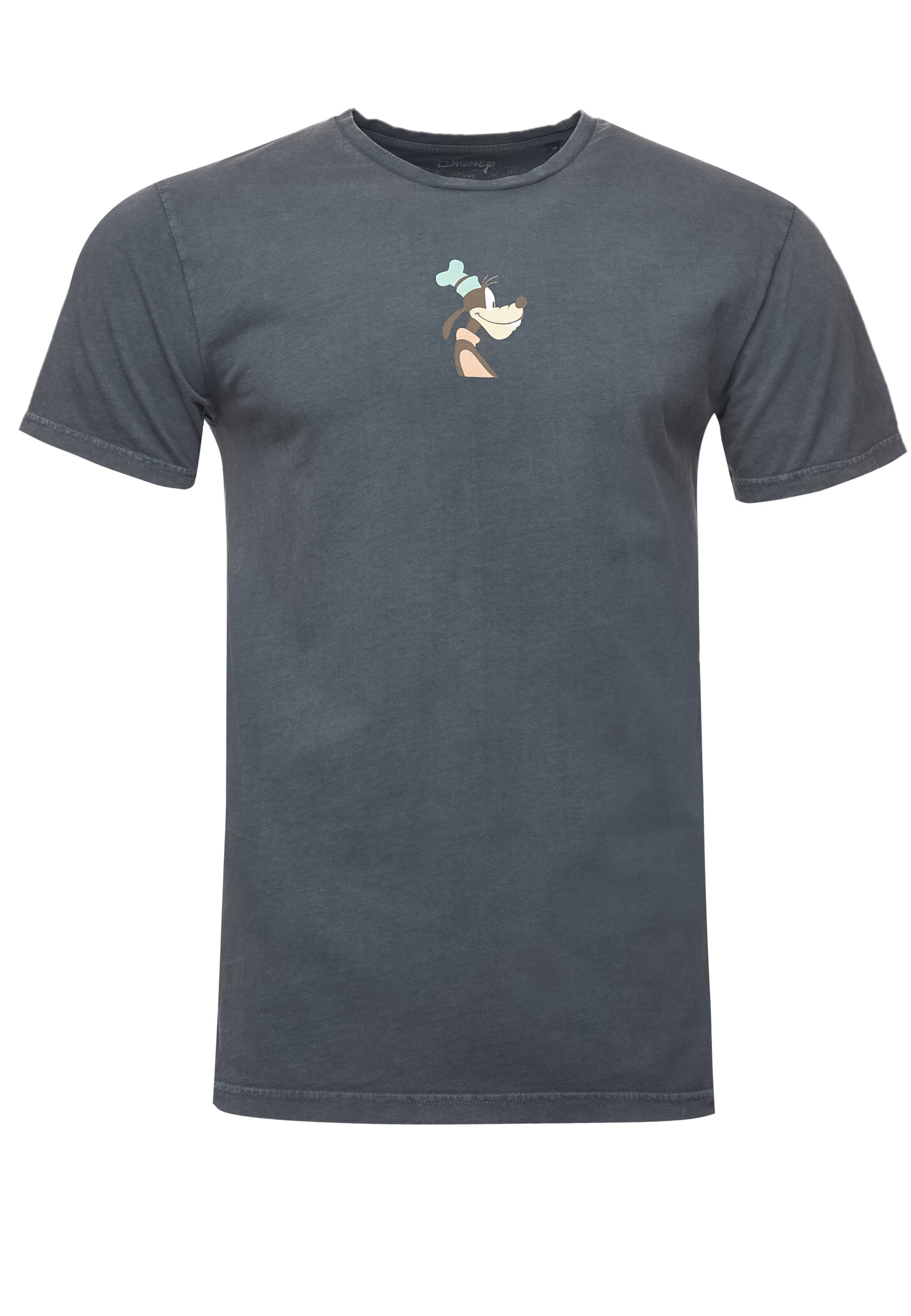 Recovered Shirt 'Disney Goofy Side Profile' in Zwart: voorkant