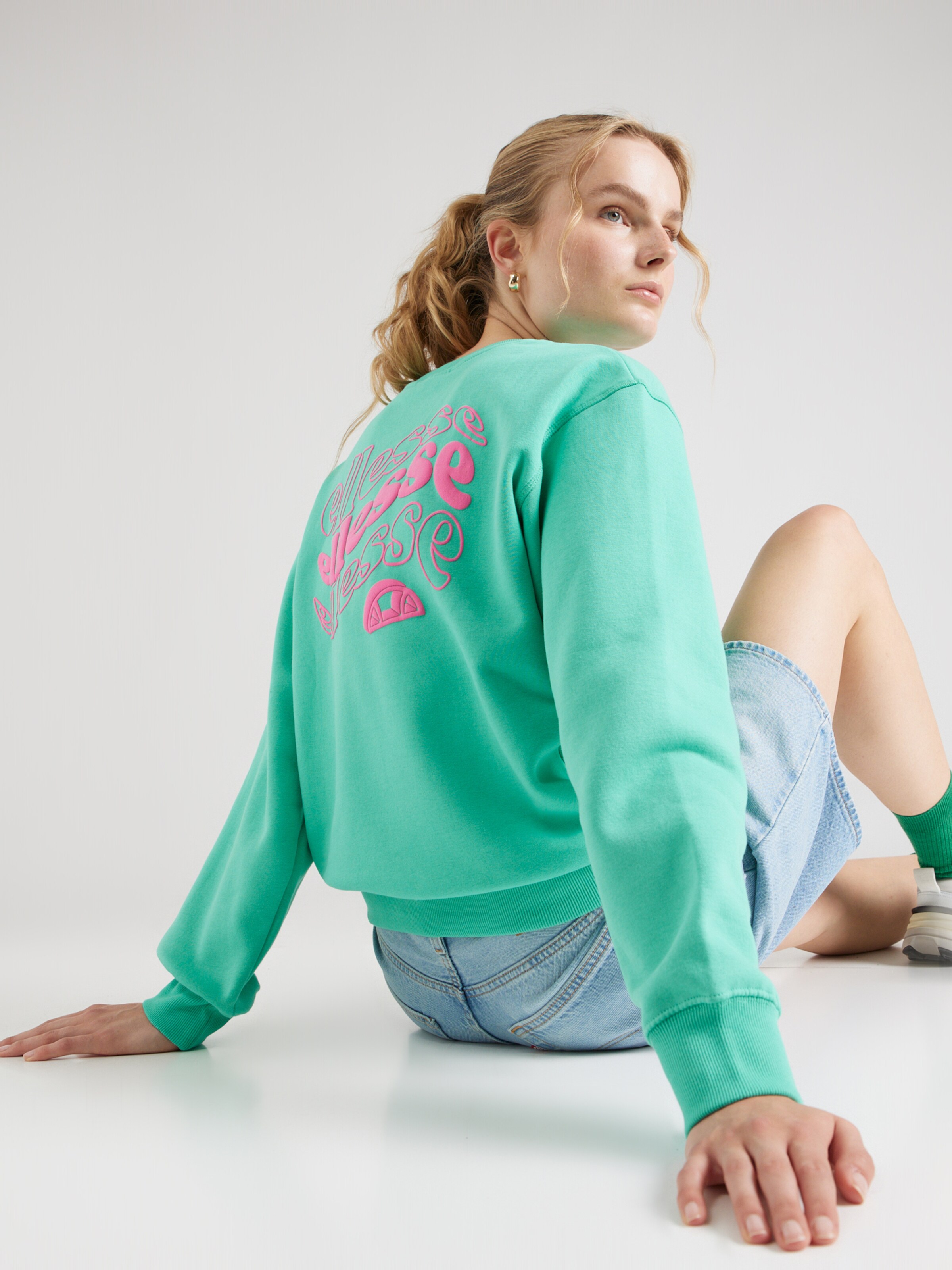 ELLESSE Sweatshirt Huttenberg in Lime ABOUT YOU