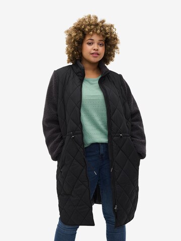 Zizzi Winter Jacket 'Mkenya' in Black: front