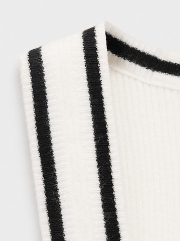 MANGO Knitted top 'SHADOWIN' in Beige