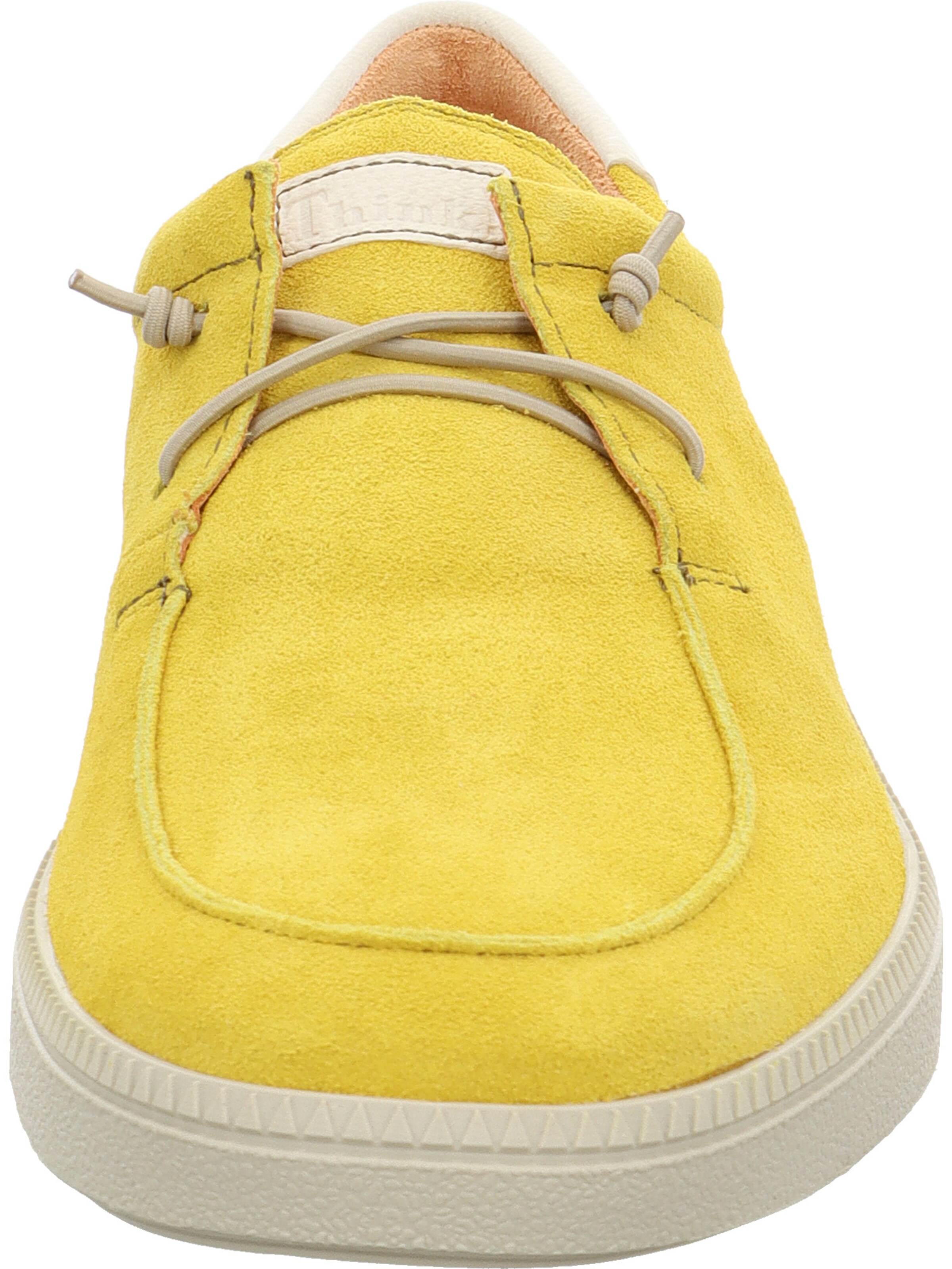 THINK! Moccasins 'TURNA HE.' in Yellow