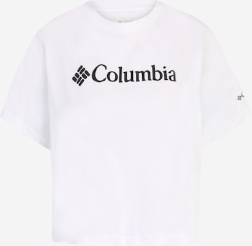 T-shirt fonctionnel COLUMBIA en blanc : devant
