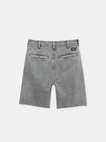 Pull&Bear Široke hlačnice Elegantne kavbojke | siva barva