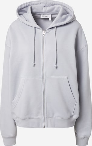 WEEKDAY Zip-Up Hoodie in Blue: front