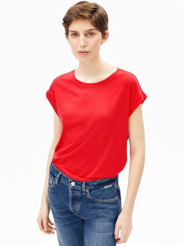 ARMEDANGELS Shirt in Rood: voorkant