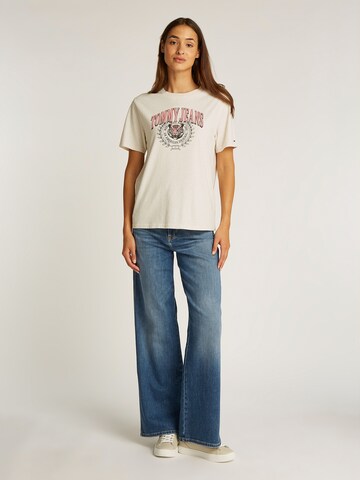 Tommy Jeans Μπλουζάκι 'TIGER' σε λευκό