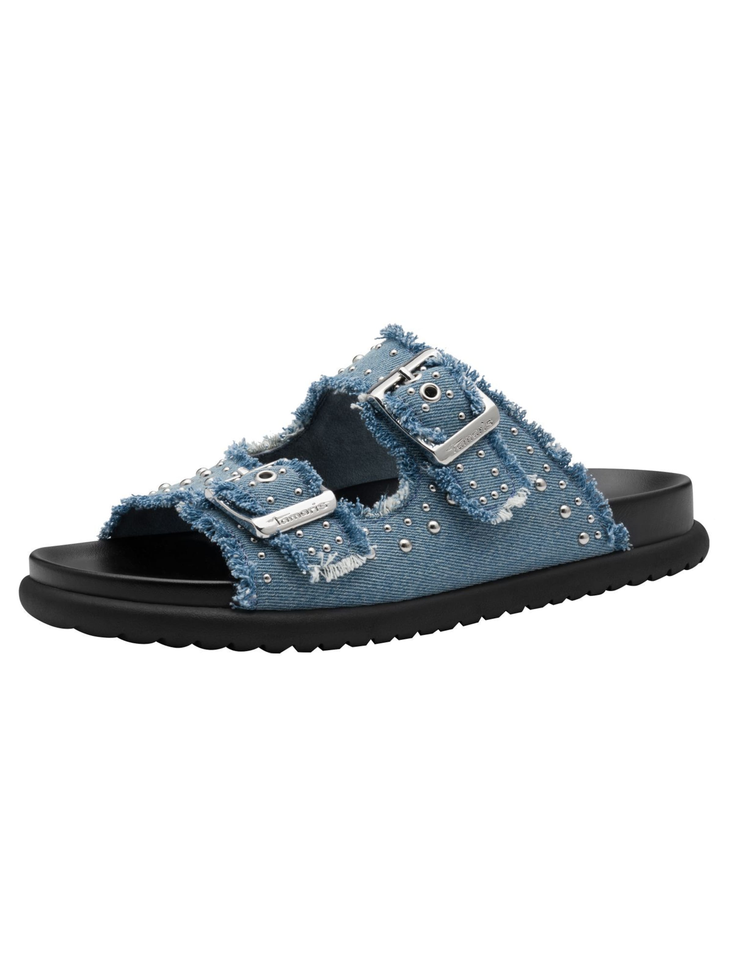 Mule Tamaris en bleu : devant