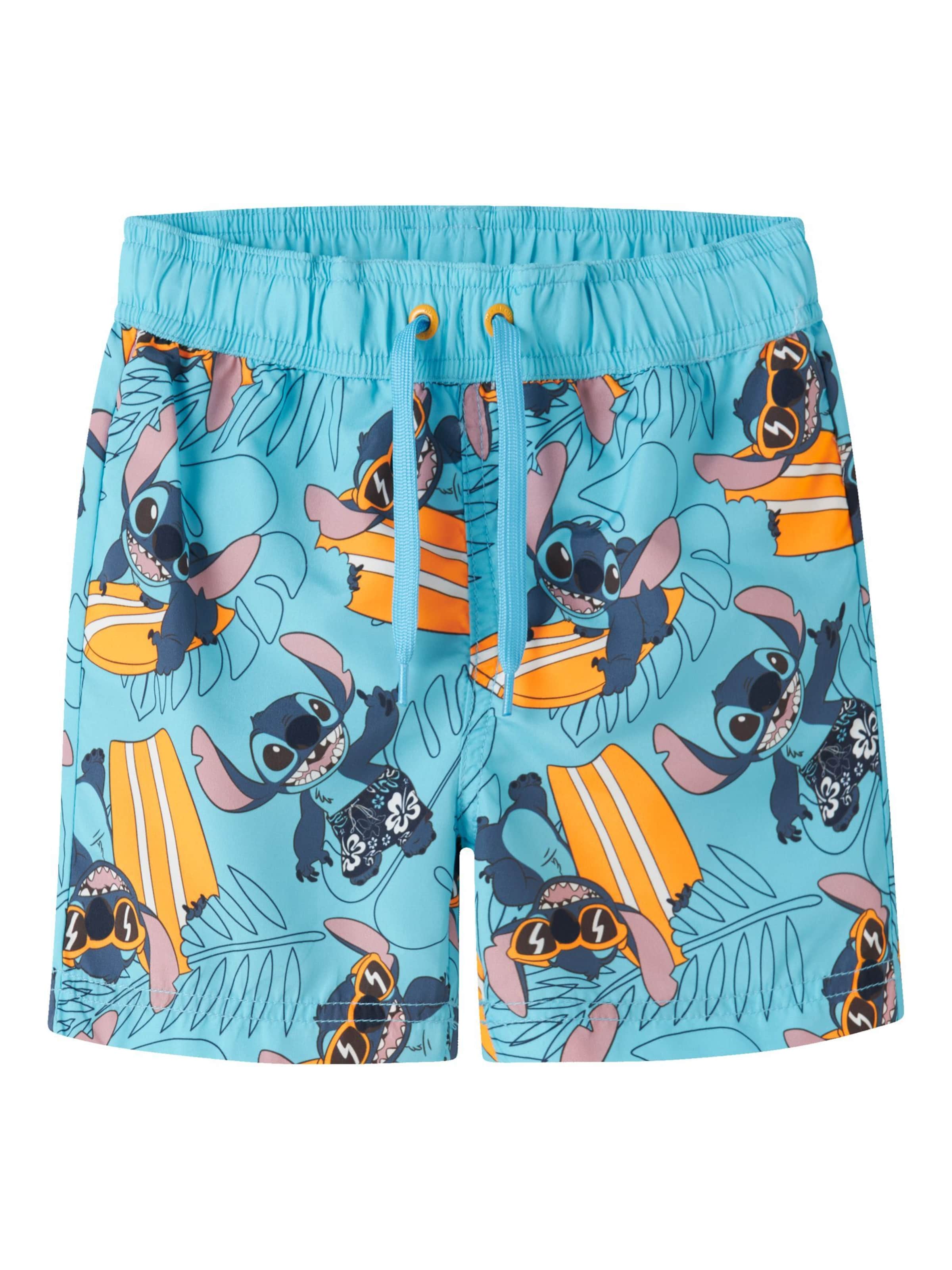 Shorts de bain 'Stitch' NAME IT en bleu : devant