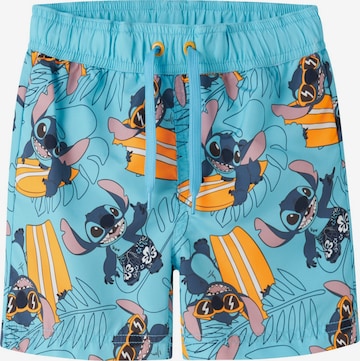 Shorts de bain 'Stitch' NAME IT en bleu : devant